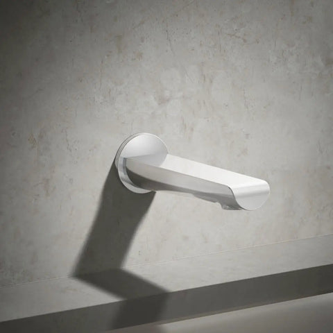 Avid Wall Mount Spout Nondiverter with One Half Inch NPT or Slip Fit Connection Seven And Three Sixteenths Inch Reach on wall
