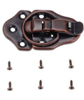 Toggle Hasp Lock for Jewelry Box and Chest, Iron Red Copper Finish 68x38mm with mounting screws
