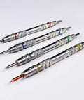 2-9 Mohs Hardness Scratch Tester Pen Kit with Stainless Steel Picks, 4 Pack, Storage Box, Pro-Grade Tool for Testing Minerals, Jewelry, Jade, Glass and Gemstones, Handy, Pocket-Ready Hardness Tester for DIY Hobbyists, 4 pens on white