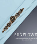 5 Piece Vintage Antique Floral Cabinet Handles Set With Bronze Finish For Dresser Drawers And Cupboards displayed on blue surface