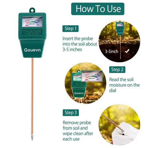 Soil Moisture Meter For Plants Indoor And Outdoor Hygrometer Moisture Sensor Plant Water Meter How To Use Guide