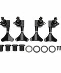 Get Your Bass Guitars Tuned Smooth As Butter With This 4 Piece Set Of Black Metal Tuning Machines Featuring Closed Gear Housing Rust Resistant Finish And Super Easy Adjustment Perfect For Rehearsals Home Studios Or Just Quick On The Spot Tune Ups Without - black metal tuning pegs with washers and screws