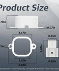 Dimensions of Mounting Brackets Kit For Govee Outdoor Lights Pro, with measurements for 90 Light Clips and Tape Screw Clips Set.