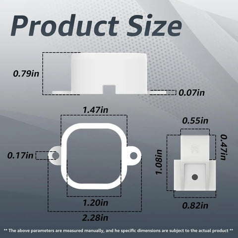 Dimensions of Mounting Brackets Kit For Govee Outdoor Lights Pro, with measurements for 90 Light Clips and Tape Screw Clips Set.