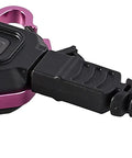 Close-up of Pocket Mate 325 Lumen USB Rechargeable Flashlight With Clip On Keychain, showing USB port and pink light design.