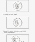 Installation guide for Front Wheel Assembly For Segway Ninebot GoKart Kit Pro And Pro2 Compatible Gokart Front Wheel Replacement Set