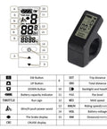 LCD Display Meter KT LCD4 Cycling Tachometer For Your Electric Bike Waterproof Five Pin Connector with control diagram