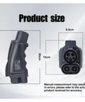 Product size diagram of Fast Lane 250A Power Delivery With This Dependable Ccs Combo One To Chademo Dc Ev Adapter, showing dimensions.