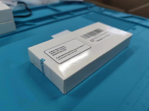 Front-left view of white Amazon box packaging for WWZMDiB 28BYJ-48 ULN2003 5V stepper motor kit.