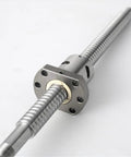 SFU1204 Ball Screw With 1204 Flange Single Ball Nut End Machined 800mm Travel Heavy Duty Precision Lead Screw close-up view