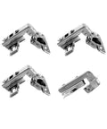 Slick Nickel Steel Hinges Engineered For Tight Squeeze Cabinets And Cupboards Featuring Solid Ninety Degree Short Arm Mechanism
