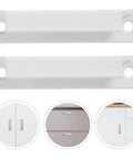 2-Piece Aluminum Cabinet Handles In White Finish For Kitchen Cupboards And Dresser Hardware, Small Decorative Door And Drawer Pulls