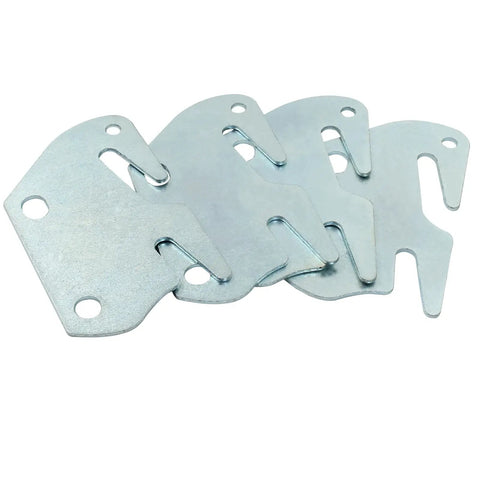 Premium 4 Piece Wood Bed Rail Hook Plates With Rust Proof Zinc Alloy Finish Heavy Duty Bed Frame Brackets set for locking headboards.