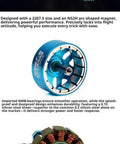 Beefed Up 2207.5 1860Kv Brushless Motor For 6S FPV Drone with efficient power delivery and durable build showcasing its internal components