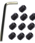 10 Piece Set Screws 7/16-14 X 3/8 Inch 304 Stainless Steel Allen Head Hex Socket Grub Screws With 7/32 Inch Allen Wrench