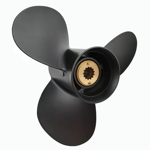 Propeller 10 3/8 X 13 Pitch Right Hand 13 Spline For Mercury Mariner Outboard Motors 25-70 HP Aluminum 3 Blade Prop With Hub