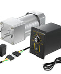 High Torque AC Gear Motor With Low Speed 15 RPM 110V 200W 18mm Shaft Diameter One To Ninety Reduction Reversible Variable Speed Governor