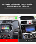 Subaru Dashboard Mats For Forester Crosstrek Impreza 2018 2024 Upgrade Silicone Interior Dash Pad Liner fit compatibility chart