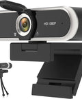 Solid 1080P Web Cam With Built In Mic And Privacy Cover For Usb Pc Or Laptop with adjustable clip and lens cover.