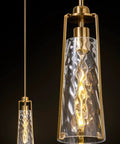 Modern Gold Pendant Lights With Clear Glass Shades Adjustable Hanging Fixtures For Kitchen Island And Living Room Farmhouse Vibe Ceiling Lamps E26 Base Bulbs Included Easy Installation And Durable Die Cast Metal