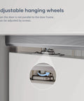 Heavy Duty 7Ft Sliding Pocket Door Hardware Track Kit For 32 To 42 Inch Doors Aluminum Top Mount with adjustable hanging wheels