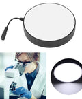 Pro-Grade Microscope LED Ring Light With 0-100% Dimming and Adapter for High CRI natural illumination and lab use.