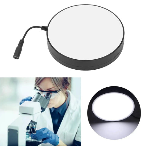 Pro-Grade Microscope LED Ring Light With 0-100% Dimming and Adapter for High CRI natural illumination and lab use.