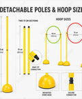 DIY Drone Obstacle Course Kit For RC FPV Racing Drones, Indoor Outdoor Practice Arena, Easy To Build With Poles and Hoops