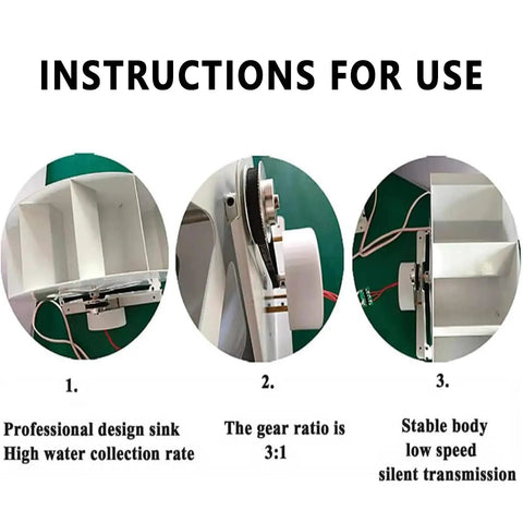 Instructions showing the components of a Low Flow Micro Hydroelectric Generator For Home Use, Durable Water Turbine Power System
