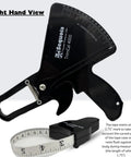 Dual Sided Body Fat Caliper With Tape Measure For Fitness Tracking Precision Fat And Muscle Readings Left Or Right Hand Use
