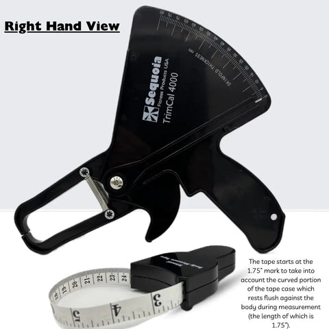 Dual Sided Body Fat Caliper With Tape Measure For Fitness Tracking Precision Fat And Muscle Readings Left Or Right Hand Use