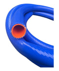 Blue 1-inch silicone heater hose with orange inner lining; 5ft roll for automotive and industrial use, Amazon brand