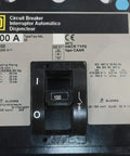 Pro Grade Heavy Duty Molded Case Circuit Breaker 3 Pole 100 Amp 600 Volt AC And 250 Volt DC showing front panel with specifications.