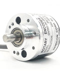 Rotary Encoder OVW2 Series Incremental Encoder With Pro Grade High Resolution 1024P 3600P 2500P 2048P 40PR Output For HES 10 2MHT And HES 20 2MHC 2MD 2MC 2M In Industrial Motion Control, close-up shaft view