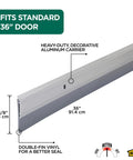 M-D Building Products 05389 All-Season door sweep, 36-in aluminum carrier with double-fin vinyl seal, silver