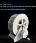 100W Waterwheel Hydroelectric Generator With Low Speed Disc Design And Silent Belt Drive Portable Outdoor Micro Turbine