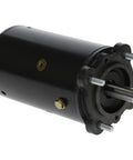 Heavy Duty 12 Volt Winch Motor Replacement For Cam Industries Hickey Tulsa Machinery, black cylindrical motor with mounting studs.