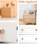 Upgraded Acrylic Crystal Cabinet Knobs And Drawer Pulls Featuring Slick Golden Diamond Cut Single Hole Furniture Hardware Kit Includes Heavy Duty Mounting Screws showcased on dressers and nightstands.
