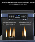 Vertical Hot And Cold Water Dispenser With Button Control, Dual Outlet Desktop Office Water Station front panel view