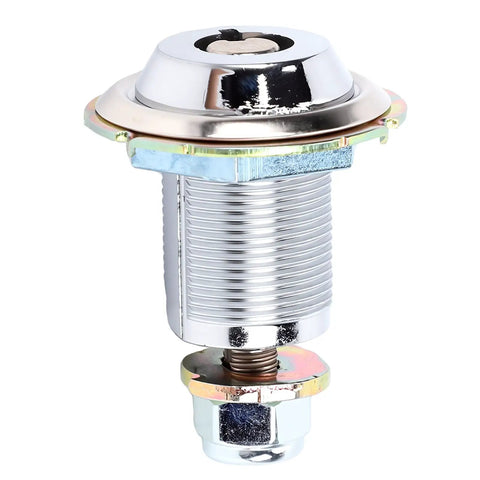 Tubular Cam Lock Zinc Alloy Round Door Keyed Replacement for File Cabinets and Small Enclosures, side view, 1.06 x 0.67 in.
