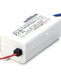 Slick 24V DC LED Power Supply Driver With Bulletproof Class 2 Safety And Foolproof Hiccup Recovery housed in a compact white case.