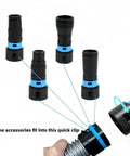 Mitansle Ribbed TPE Dust Collection Hose Adapter Kit Includes One Foot Smooth Bore Hose For Shop Vac Systems with QuickClick connectors.