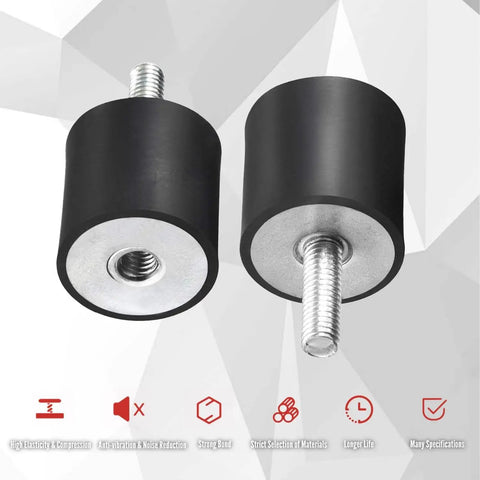 Heavy Duty M20 Rubber Vibration Isolator 100x60mm Anti Vibration Mount With Studs For Mini Split Heat Pumps Diesel Engines Generators Harvester And Water Pumps Shock Absorber Mounting Solution black rubber isolator with studs