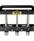 Front view of Three Station Edge Roller Bender for Sheet Metal Fabrication, 0-90 Degree Bends, in black and silver finish