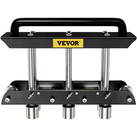 Front view of Three Station Edge Roller Bender for Sheet Metal Fabrication, 0-90 Degree Bends, in black and silver finish
