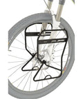 Black Suspension And Disc Low Rider with Extra Height for Improved Cornering and Off Road Clearance on bike wheel.