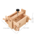 Wooden Tofu Press Mold Kit For DIY Homemade Tofu Making, compact 13x17x9.5cm with black knob and easy water drainage system