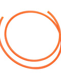 Heavy Duty TPU Air Hose Flexes Like A Champ Built Tough To Handle High Pressure Without Kinking Clear Resilient Tubing in orange.