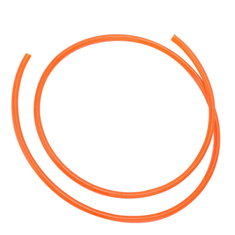 Heavy Duty TPU Air Hose Flexes Like A Champ Built Tough To Handle High Pressure Without Kinking Clear Resilient Tubing in orange.