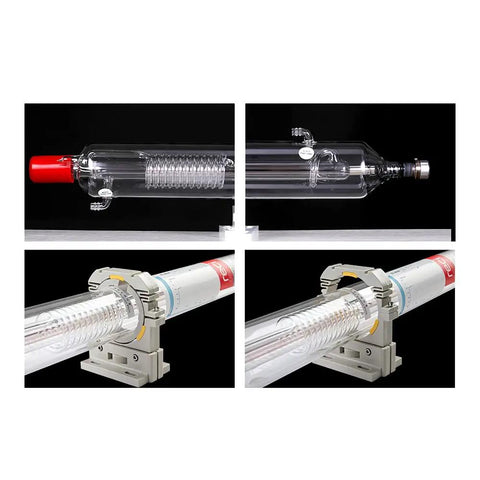 RECI CO2 Laser Tube 90W To 100W Glass Tube 1240Mm Length 80Mm Diameter for CO2 Laser Engraver and Cutter Replacement in holders.